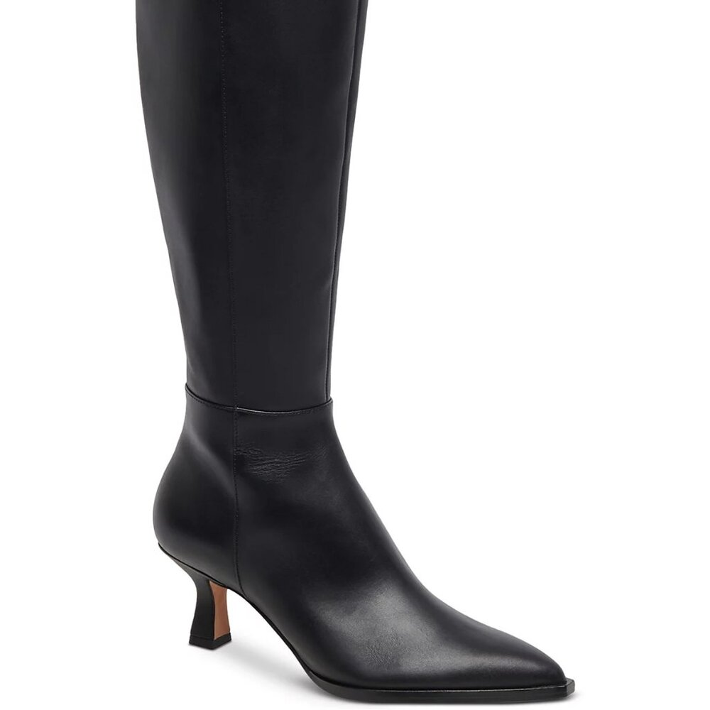Dolce Vita Size 10E Wide Calf, Tall Auggie Kitten Heel Boots, Color: Black